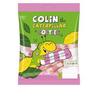 M&S Colin The Caterpillar Softies, Raspberry & Milk Flavoured Foam Sweets, Vegan, 150g