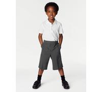 M&S Collection 2 Pack Boys Easy Dressing School Shorts (3-15 Yrs) - 5-6 Y - Grey, Grey