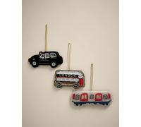 M&S Collection 3pk Hanging London Transport Decorations - Multi, Multi
