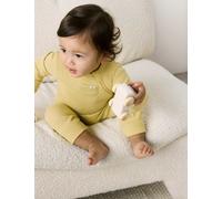 M&S Collection 3pk Pure Cotton Waffle Zip Sleepsuits (6½lbs-3 Yrs) - 0-3 M - Yellow Mix, Yellow Mix,Sandstone,Blue Mix