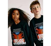 M&S Collection Boys Cotton Rich Stranger Things™ Sweatshirt (6-16 Yrs) - 15-16 - Black, Black