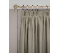 M&S Collection Brushed Pencil Pleat Blackout Thermal Curtains - EW90 - Neutral, Olive,Bronze,Blue,Terracotta,Sage,Dark Red,Cream,Mid Blue,Teal,Navy,Blush,Champagne,Charcoal Mix,Chocolate,Grey,Neutral