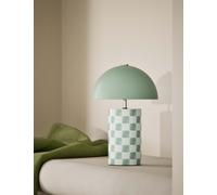 M&S Collection Colby Printed Rechargeable Table Lamp - Green, Green,Lilac Shell