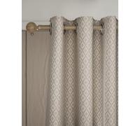 M&S Collection Diamond Geometric Eyelet Curtains - WDR90 - Natural, Natural