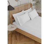 M&S Collection Egyptian Cotton 230 Thread Count Fitted Sheet - SGL - Ice White, Ice White,Air Force Blue,Blue/Green,Dusted Mauve,Granite,Khaki,Slate Blue,Mink,Midnight Navy,Cream,Silver Grey,Light Duc