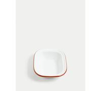 M&S Collection Enamel 20cm Pie Dish - White Mix, White Mix