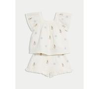 M&S Collection Female 2pc Pure Cotton Peter Rabbit™ Outfit (0-3 Yrs) - 3-6 M - Cream, Cream