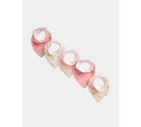 M&S Collection Female 5pk Pure Cotton Dribble Bibs - Peach Mix, Peach Mix