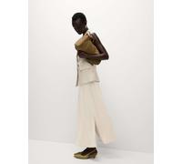 M&S Collection female Bias Cut Maxi Skirt - 12REG - Oatmeal, Black,Oatmeal,Conker