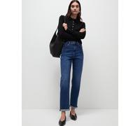 M&S Collection female Boyfriend Ankle Grazer Jeans - 14REG - Dark Indigo, Light Cream,Black,Dark Indigo,Light Indigo Mix,Denim