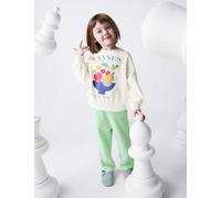 M&S Collection female Cotton Rich Cannes Slogan Sweatshirt (2-16 Yrs) - 6-7 Y - Ecru, Ecru