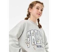 M&S Collection female Cotton Rich French Riviera Sweatshirt (6-16 Yrs) - 13-14 - Grey Marl, Grey Marl