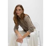 M&S Collection female Cotton Rich Open Stitch Cropped Cardigan - M - Cappuccino, Tomato,Light Natural,Cappuccino,Black