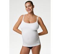M&S Collection female Cotton Rich Secret Support™ Nursing Vest - 16 - White, Black,White