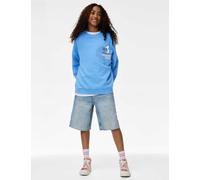 M&S Collection female Cotton Rich Snoopy™ Sweatshirt (6-16 Yrs) - 13-14 - Blue, Blue