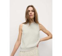 M&S Collection female Cotton Rich Textured Knitted Vest - M - Natural, Natural,Antique Green,Buttercup,Dusted Lilac