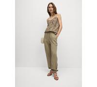 M&S Collection female Crinkle Cargo Cuffed Joggers - 10LNG - Air Force Blue, Light Beige,Air Force Blue
