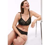 M&S Collection female Flexifit™ Lace Non Wired Bralette F-H - 36F - Black, Pink,Black,White