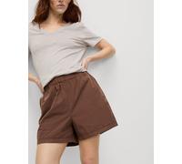 M&S Collection female Poplin Shorts - 18 - Conker, Conker,Fern Green,Black