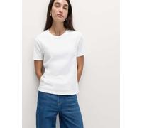 M&S Collection female Pure Cotton Everyday Fit T-Shirt - 14 - White, Poppy,Cornflower,Dark Burgundy,Navy,White,Black,Turquoise,Dark Pink,Buttercup,Light Orange,Light Blue