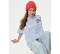M&S Collection female Pure Cotton Lilo & Stitch™ T-Shirt (6-16 Yrs) - 12-13 - Blue, Blue