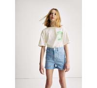 M&S Collection female Pure Cotton SmileyWorld® T-shirt (6-16 Yrs) - 7-8 Y - Ecru, Ecru