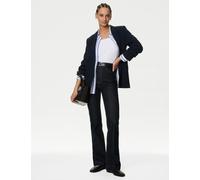 M&S Collection female Relaxed Ruched Sleeve Blazer - 6 - Navy, Navy