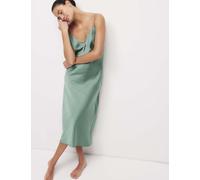 M&S Collection female Satin Chemise - 8 - Smokey Green, Smokey Green