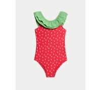 M&S Collection Female Strawberry Print Swimsuit (0-3 Yrs) - 18-24 - Red Mix, Red Mix