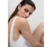M&S Collection female Textured Scoop Neck Swimsuit - 14REG - Soft White, Black,Spa Blue,Soft White,Bright Mauve,Tomato,Dark Olive