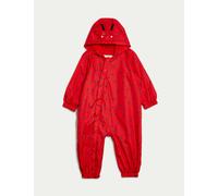 M&S Collection Girls Ladybird Stormwear Puddlesuit (0-3 Yrs) - 12-18 - Red Mix, Red Mix