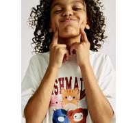 M&S Collection Girls Pure Cotton Squishmallows™ T-Shirt (5-12 Yrs) - 6-7 Y - Ecru Mix, Ecru Mix