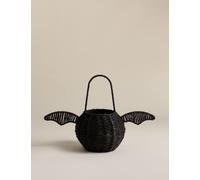 M&S Collection Halloween Bat Basket Decoration - Black, Black