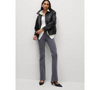 M&S Collection High Waisted Crease Front Slim Flare Jeans - 12REG - Nightshade, Nightshade,Buff