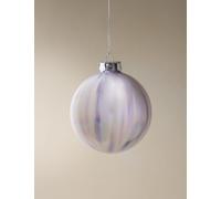 M&S Collection Iridescent Glass Marble Bauble - Lilac Mix, Pink Mix,Lilac Mix