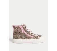 M&S Collection Kids Adaptive Freshfeet™ High Top Trainers (4 Small - 6 Large) - 4 LSTD - Pink Mix, Pink Mix