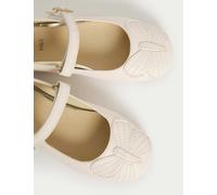 M&S Collection Kids Butterfly Ballet Pumps(4 Small - 2 Large) - 9 SSTD - White, White