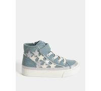 M&S Collection Kids Denim Star High Top Trainers (4 Small - 2 Large) - 9 SSTD - Light Blue, Light Blue