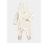 M&S Collection Kids Winnie The Pooh & Friends™ Sleepsuit with Hat (6½lbs-3 Yrs) - 12-18 - Ivory Mix, Ivory Mix