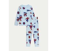 M&S Collection male Adaptive Pure Cotton Spider-Man™ Pyjama Set (1-8 Yrs) - 3-4 YREG - Blue Mix, Blue Mix