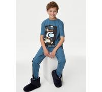 M&S Collection male Among Us Pyjamas (7-16 Yrs) - 10-11 - Blue, Blue