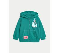 M&S Collection male Cotton Rich Bluey™ Zip Hoodie (2-8 Yrs) - 3-4 Y - Green, Green