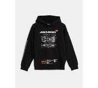 M&S Collection male Cotton Rich McLaren™ Hoodie (6-16 Yrs) - 8-9 Y - Black, Black