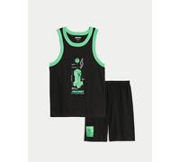 M&S Collection male Minecraft™ Pyjamas (3-16 Yrs) - 9-10Y - Black, Black