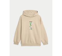 M&S Collection male Pure Cotton Minecraft™ Hoodie (6-16 Yrs) - 7-8 Y - Putty, Putty