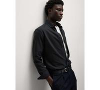 M&S Collection male Slim Fit Ultimate Pure Cotton Oxford Shirt - MREG - Black, Navy,Pink,Chambray,White,Black