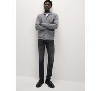 M&S Collection male Slim Fit Vintage Wash Crosshatch Jeans - 3431 - Black Mix, Black Mix