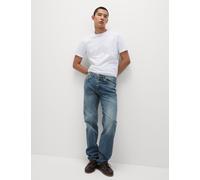 M&S Collection male Straight Fit Vintage Wash Stretch Jeans - 38/33 - Indigo, Light Blue Mix,Medium Blue,Indigo,Smokey Blue,Green Tint
