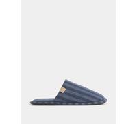 M&S Collection male Striped Mule Slippers with Freshfeet™ - 8 - Blue, Blue
