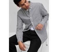 M&S Collection male The Ultimate Pure Cotton Check Oxford Shirt - MREG - Black Mix, Navy Mix,Black Mix